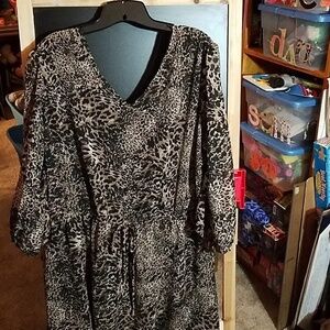 Speed Control 2xl Animal Print Gathered Waist